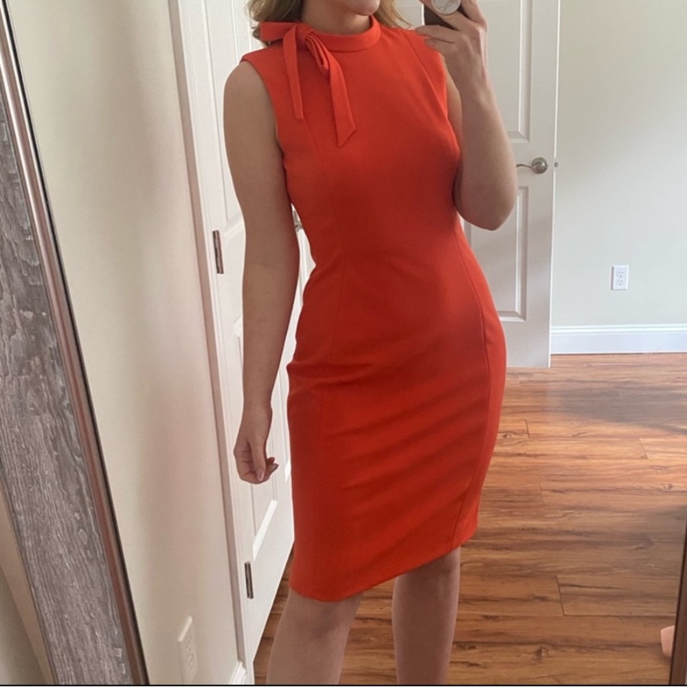 Calvin Klein size 8 Pageant interview dress, Orange